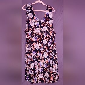 Maurices 24/7 Size 3 Navy Floral Dress